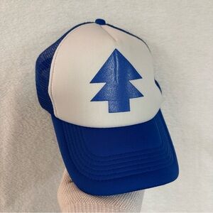 Blue and White Gravity Falls Dipper inspired Trucker Hat OS